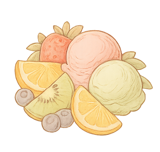 Frutta e gelato